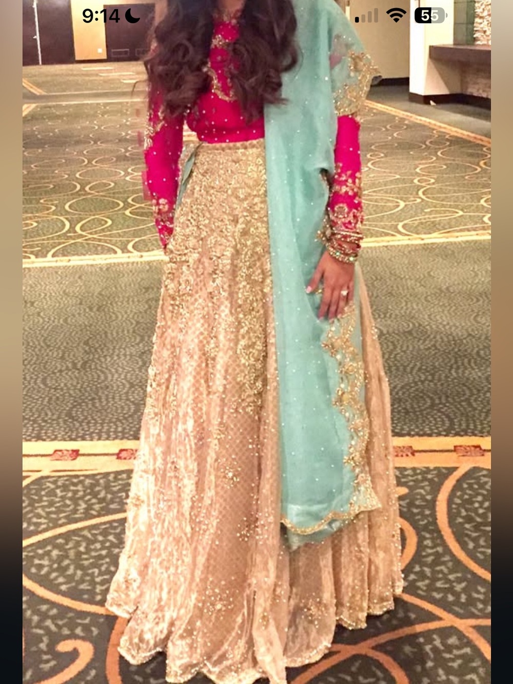 Suffuse Pakistani Lengha Choli dhuppta